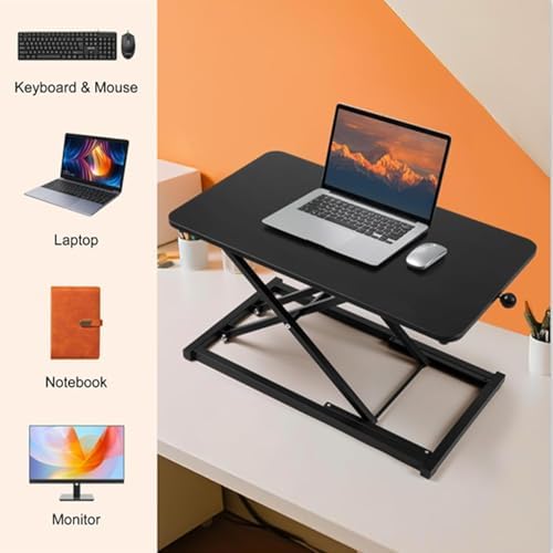 Standing Desk Converter Height Adjustable Keyboard Riser Black 23.6 Inch