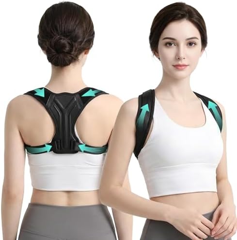 Back posture corrector, suitable for both men and women,advanced fabric back corrector,available for all day use, invisible confidence and maximum breathability, essential for office prolonged sitting (Small)