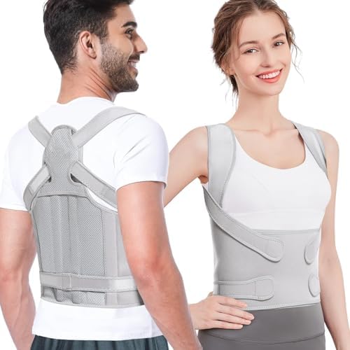 Adjustable Posture Corrector Belt Back Brace for Women and Men, Full Back Support, Shoulder Straightener for Hunchback, Scoliosis, Lumbar, Spine