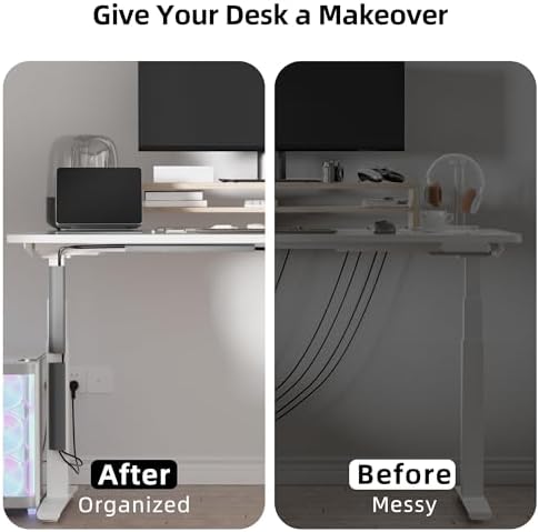 YECAYE 94.2 in Cable Management Under Desk,Easy Install Adhesive Mount Cord Hider,Cord Organizer,Wire Management,Wire Hider for Office Organization,Child & Pet Proof,Grey (Pack of 2)