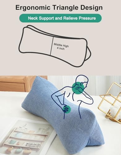 Buckwheat Neck Pillow Cervical Roll Pillow for Neck Support for Pain Relief