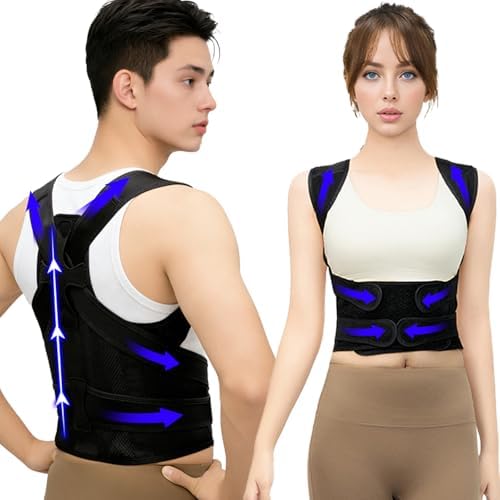 Back Brace Posture Corrector for Women and Men, FSA&HSA Eligible, Improve Posture, Relief for Upper and Lower Back, Lumbar, Neck, Shoulder Pain,Scoliosis & Hunchback Support