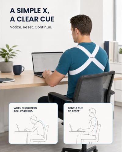 Men's Workday Invisible Posture Corrector, Ultra-Thin Upper Back Brace