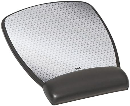 3M Precise Mouse Pad with Gel Wrist Rest, Vertex, 8.6 in x 6.8 in