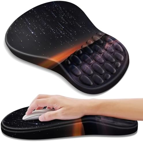 YIWEI Ergonomic Mouse Pad with Wrist Rest for Carpal Tunnel Pain Relief