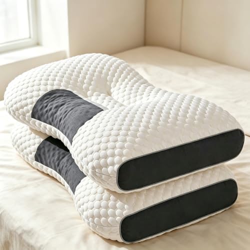 Cervical Neck Pillow 3D Ultra-Soft Neck Support Pillows Queen Size Set of 2