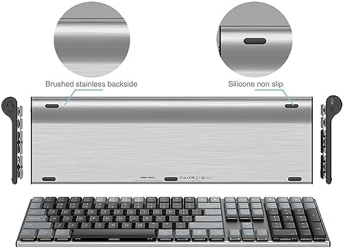 Arteck Mechanical 2.4G USB Wireless Keyboard, Tacktile Brown Switches Gray