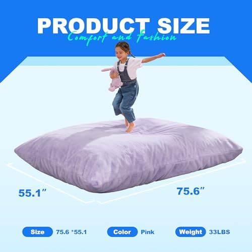 Hobestluk Adult Bean Bag Chair 3 in 1 Convertible Large Bean Bag Sofa