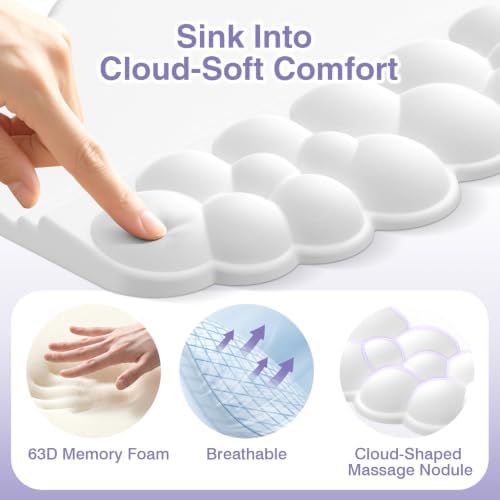 Sushret Cloud Wrist Rest with Keyboard Stand, Keyboard Riser with Wrist Pad