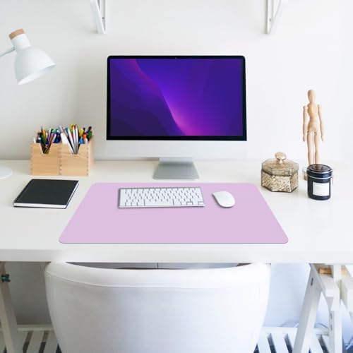 Leather Desk Pad Mat, Purple Desk Mat, 23.6" x 13.7"