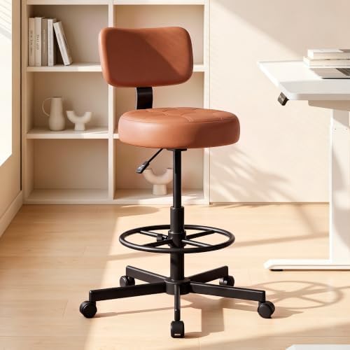 Drafting Chair with Backrest, Tall Desk Chair for Standing Desk