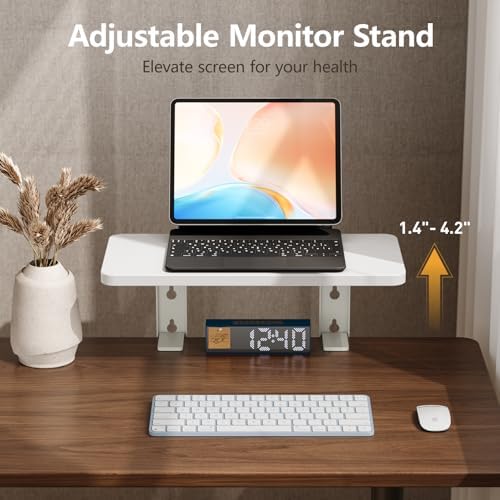 3 in 1 Clamp-on Desk Extender Shelf, 15.7×7.5 Inch, White