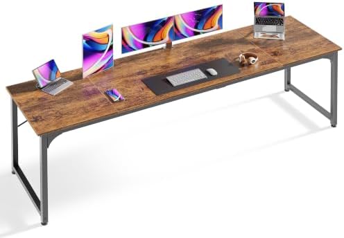Huuger Computer Desk, 86.6 Inch Home Office Desk