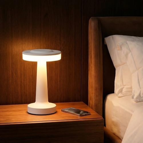 Riakrum 4 Pcs LED Cordless Table Lamp Bulk Rechargeable,White