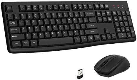 EDJO Computer Wireless Keyboard and Mouse Combo,2.4GHz USB,Plug & Play