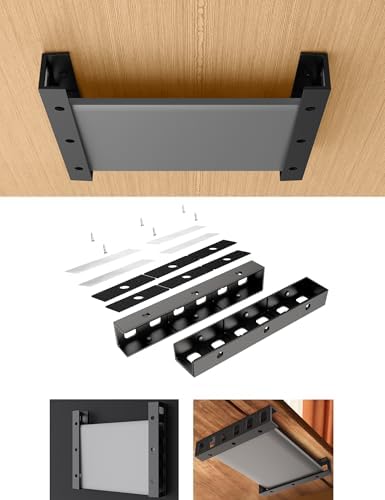 Under Desk Laptop Holder, Under Desk Rack, (Black)