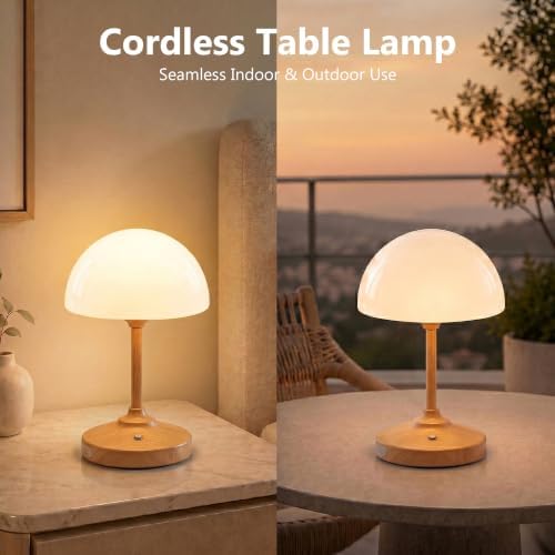 Dawnwake Table Lamp Cordless Lamp,5000mAh Rechargeble Battery Operated Lamp