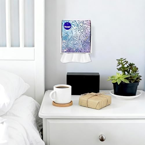 Acrylic Tissue Box Holder Wall Mounted, Clear Square Tissue Cover