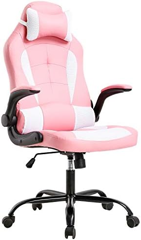 BestOffice Ergonomic Gaming Chair for Adults, Office Desk Chair, Pink