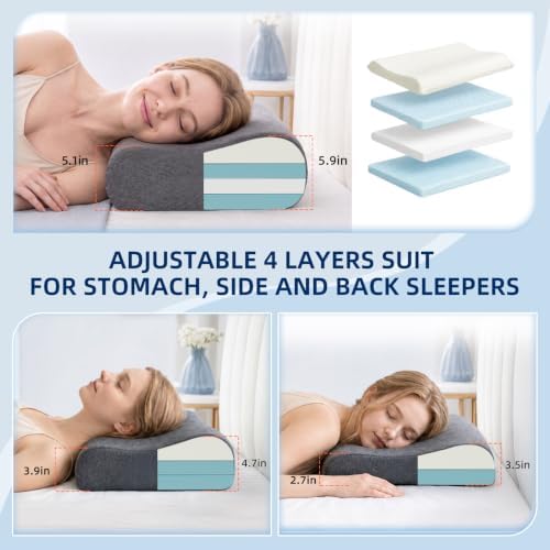 Contour Pillow - Adjustable Softness & Hardness for Ideal Support