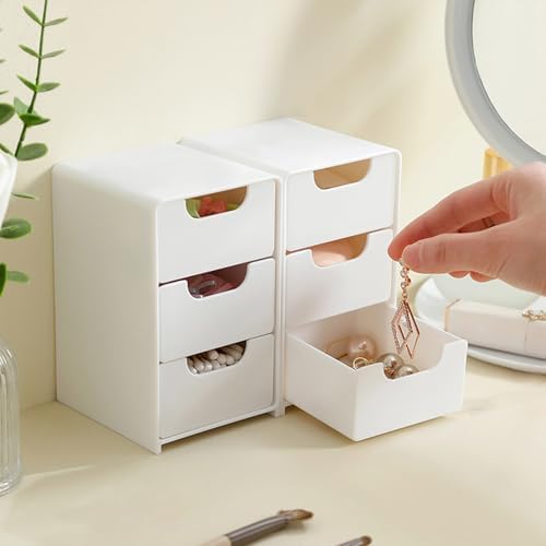 Mini Desktop Storage Unit for Beads Jewelry Makeup & Craft Supplies Small Storage Drawers for Tea Bag Sugar Packet Ponytail Holders and Bobby Pins Daily Wear Jewelry Nail little items girl gifts