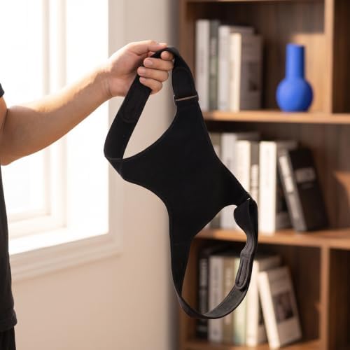 KICHOUSE Adjustable Posture Corrector Brace for Upper Back, Neoprene Black