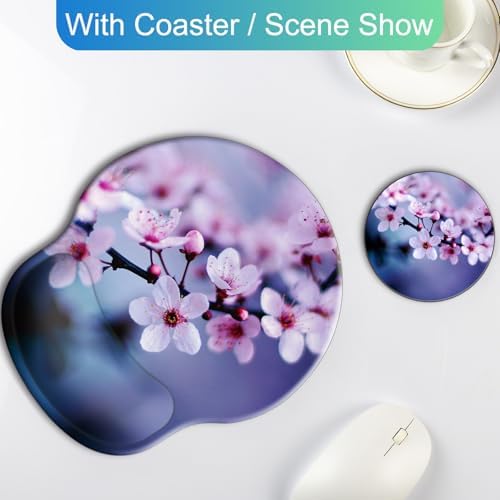 Ergonomic Mouse Pad with Wrist Rest Support,Gel Mouse Pads for Desk