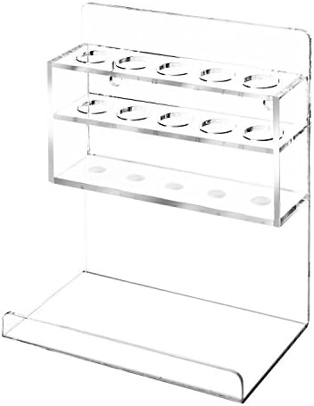 MyGift Acrylic Dry Erase Marker Holder, 5 Marker & Eraser Rack Set of 2
