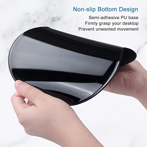 ITNRSIIET Ergonomic Mouse Pad with Gel Wrist Support Wrist Rest Smooth Surface Non-Slip PU Base Comfortable Office Supplies Pain Relief, 9.5 x 8 inches, Sakura