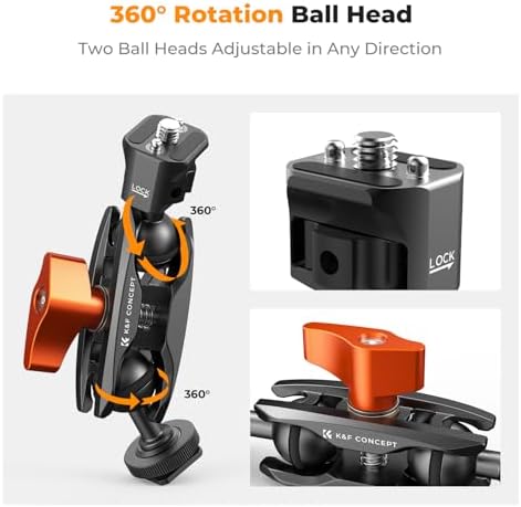 K&F CONCEPT Magic Arm, Multi-Function Double Ball Head with Cold Shoe