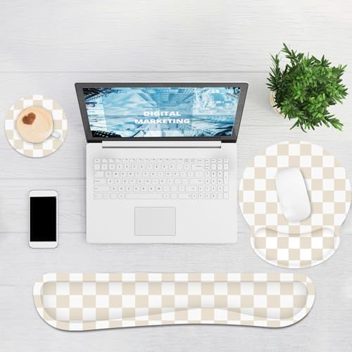 Ergonomic Mouse Pad with Wrist Rest and Keyboard Wrist Rest, Mousepad