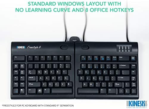Kinesis Freestyle2 Ergonomic Keyboard for PC (20" Extended Separation)