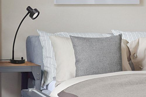 O’Bright Dimmable LED Desk Lamp with USB Charging Port (5V/2A), Full Range Dimming LED, Table Lamp with USB Charger, Flexible Gooseneck, Office Desk Lamp/Bedside Lamp, Vintage Design (Aluminum)
