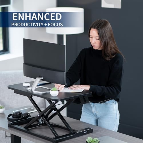 VIVO Black 28 in Standing Desk Converter, DESK-V028KB