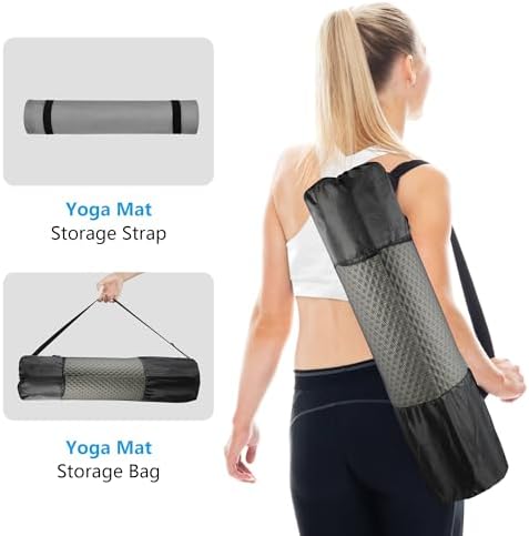LFS Yoga Mat 72.8" x 31.5" x 2/5 inch Thick With Strap and Bag, Extra Wide