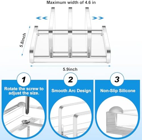 Chunful 4 in 1 Vertical Laptop Stand Holder Organizer