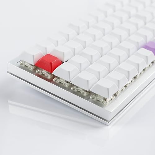 YMDK XDA DSA Blank Colorful PBT Keycaps Suitable for Ortholinear Layout MX Keyboard XD75 ID75 Split 36 Corne Split 46 Planck Preonic Niu40 (DSA 107)