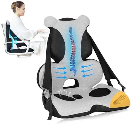 Lumbar Support Pillow Memory Foam, Car Seat Cushion, Office Chair Cushion, One Piece Chair Pad, Improve Posture, Sciatica, Hip & Back Coccyx Tailbone Pain