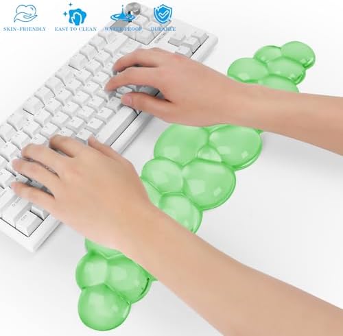 Gel Cloud Keyboard Wrist Rest, Cute Wrist Support and Arm Support Keyboard Rest for Keyboard Typing Pain Relief，Suitable for Office/Computer/Laptop/Gaming（Keyboard Wrist Rest Green）