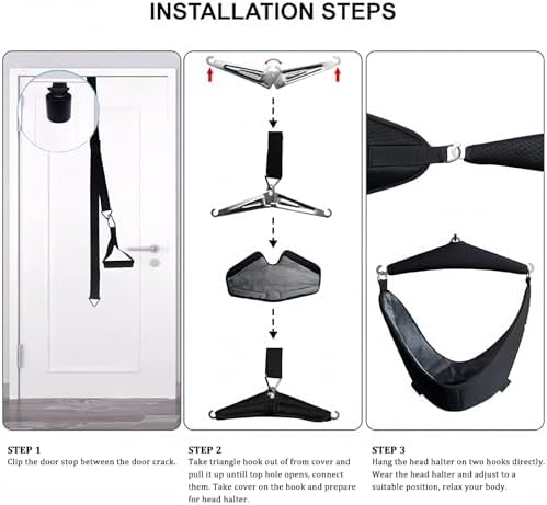 Neck Stretcher Cervical Neck Traction Device Adjustable Cervical Relief Sling for Pain Relief Herniated Disc Pinched Nerve Posture Correction