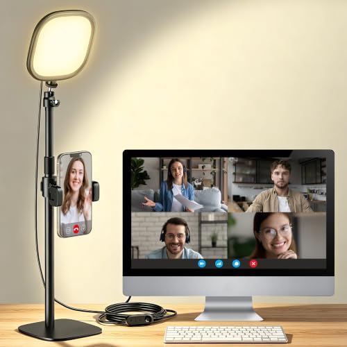 InnoGear Ring Light with Stand for Desk Computer Selfie Video 50 Modes
