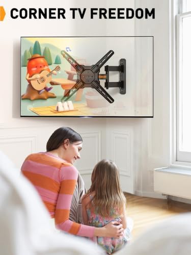 Perlegear Full Motion TV Wall Mount for 26–50 inch TVs up to 55 lbs