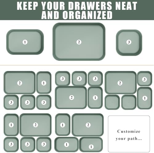 Drawer Organizers Bins 10 PCS for Bathroom Makeup Desk Office