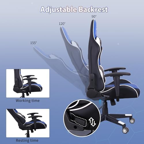 Gaming Chair,Video Game Chair with Massage Lumbar Support