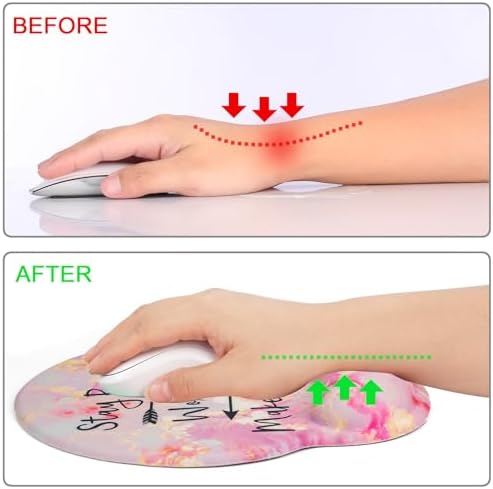 Ergonomic Mouse Pad with Wrist Rest Support,Gel Mouse Pads for Desk