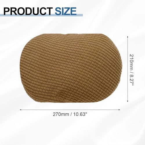 uxcell Office Chair Pillow Cover, Office Chair Headrest Attachment Removable Headrest Protector for Home Desk Computer Chairs, Brown