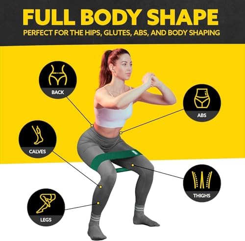 Fabric Resistance Bands for Working Out, 3-Pack for Legs and Glutes
