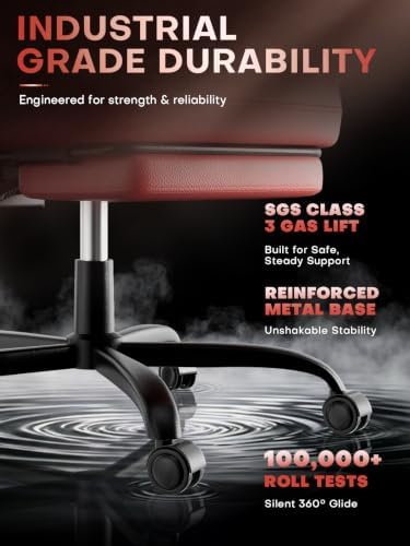HLDIRECT Gaming Chair with Massager Lumbar Support, 400LBS Weight Capacity