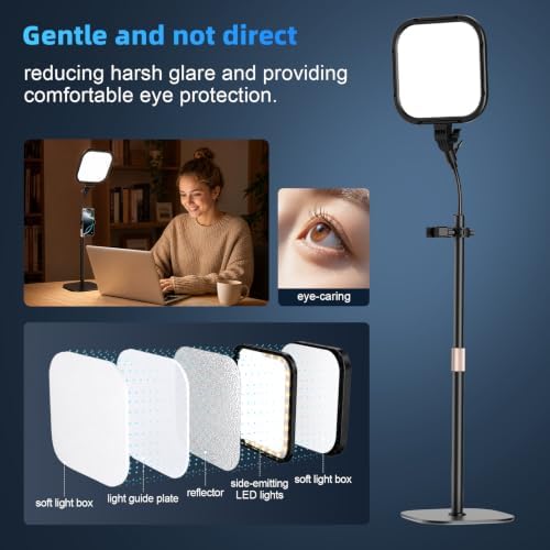 EMART Desktop Gooseneck Video Conference Lighting, Dimmable 2500-8500k