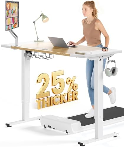 SIAGO 48 x 24 Inch Electric Standing Desk, 0.8 Inch Thick Tabletop